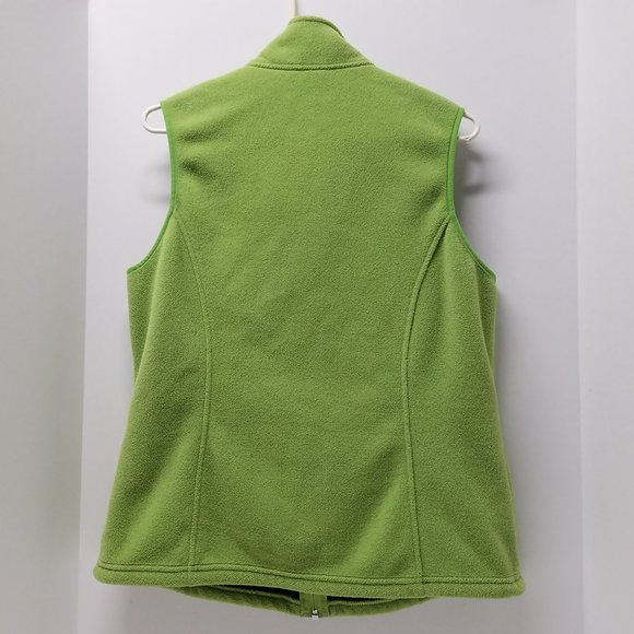 L.L. Bean Lime Green Polartec Recycled Full-Zip Fleece Vest - Picture 9 of 16